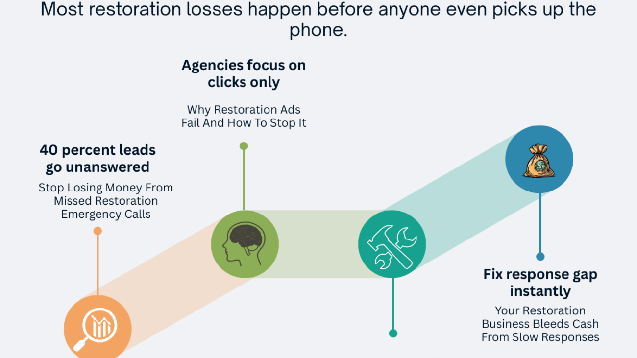 most restoration companies unknowingly leak a huge portion of their marketing budget - not because their ads are bad, not because leads are “low quality,” but because no one picks up the phone fast enough.